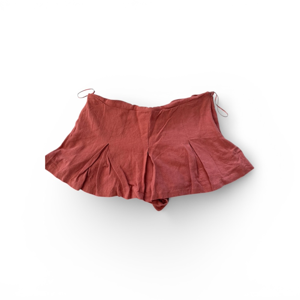 Altar'd State Rust Red Pleated Mini Skort